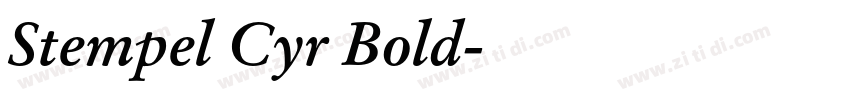 Stempel Cyr Bold字体转换